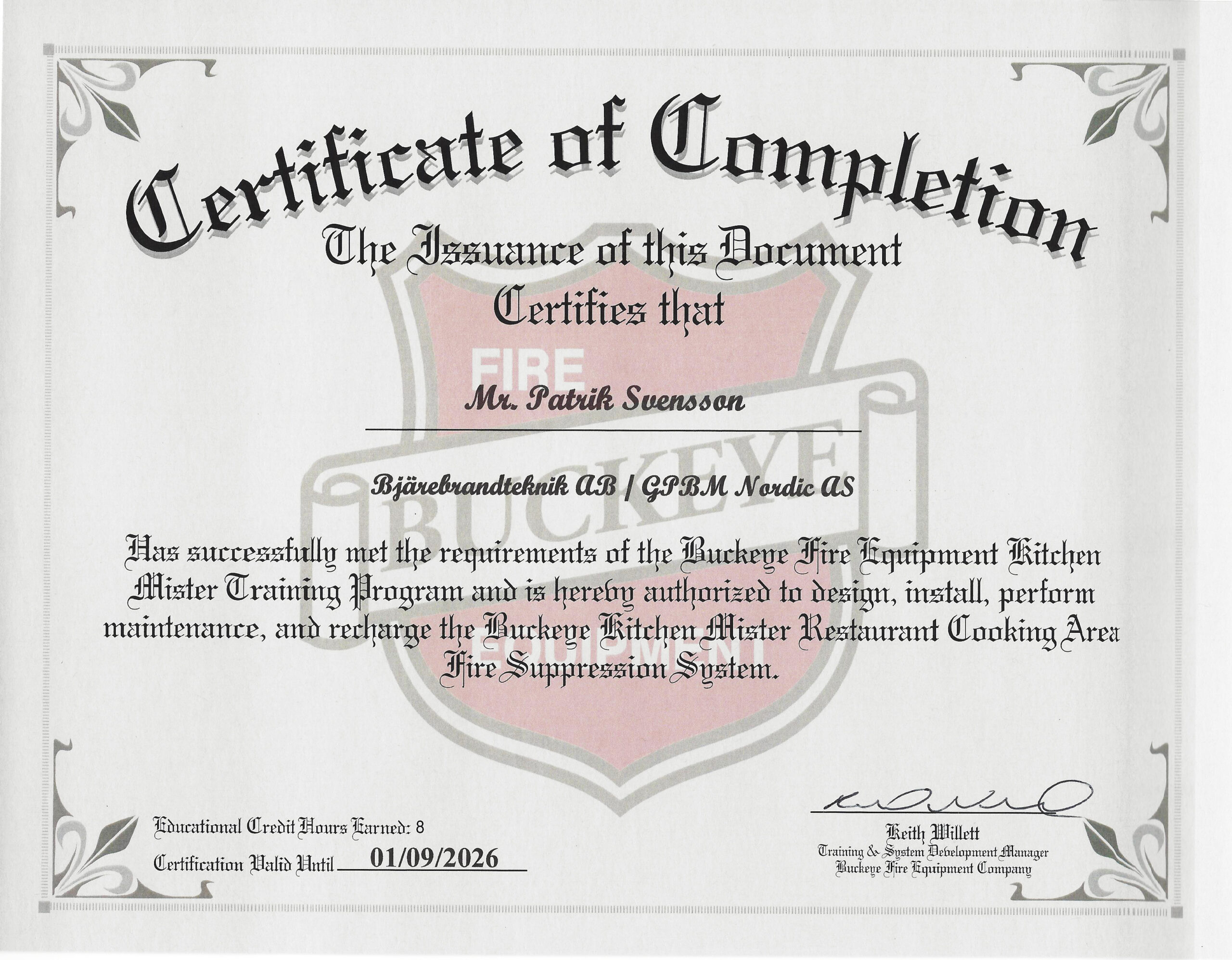 GPDM Nordic certifikat